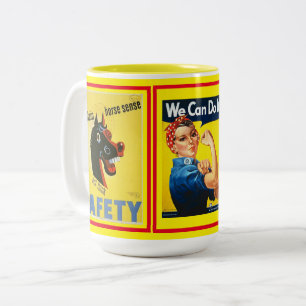 Various Old American Classic Posters Collage Two-Tone Coffee Mug