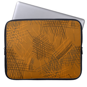 Various Pen Strokes. Seamless Texture with chaotic Laptop Sleeve