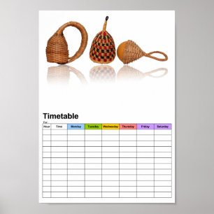 Various rattles / Timetable Poster