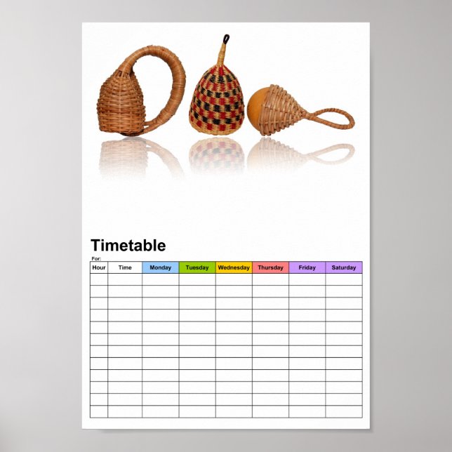 Various rattles / Timetable Poster (Front)