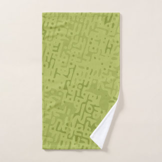 Various shades of green hand towel