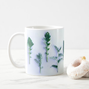 Various Shape Green Leaves Nature Feel Coffee Mug
