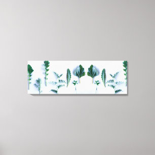 Various Shape Green Leaves Plants Nature Feel Canvas Print
