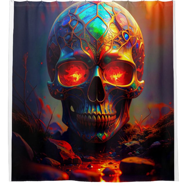 various skulls 020 shower curtain (Front)