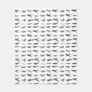 Various Soviet WW2 Aeroplanes Fleece Blanket