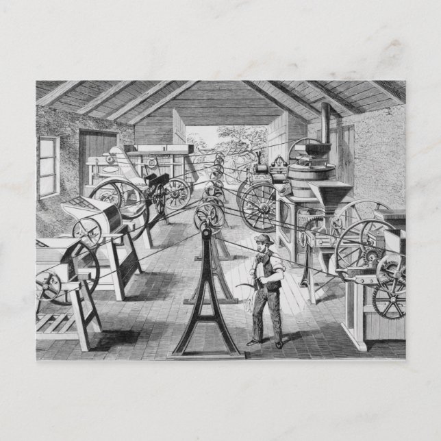 Various types of Agricultural Machinery Postcard (Front)