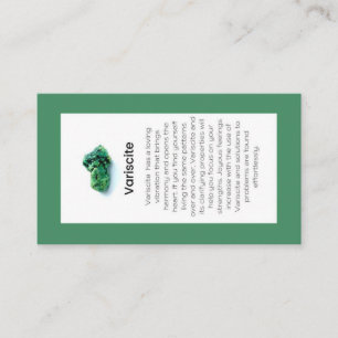 Variscite Crystal Meaning Jewellery Display Business Card