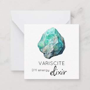 *~*  Variscite  Elixir Stone AP64 Flat Note Card