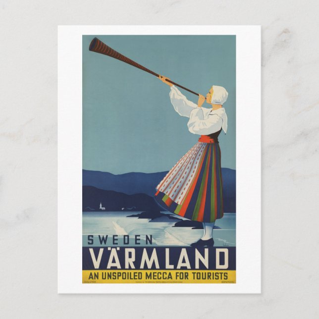 Varmland Sweden - Vintage Travel Postcard (Front)