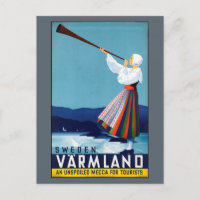Varmland, Sweden Vintage Travel Poster