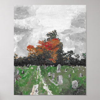 Varney Cemetery, Brunswick Maine, Print