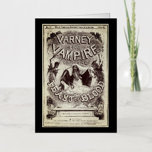 Varney the Vampire (Publication cover) Foil Greeting Card