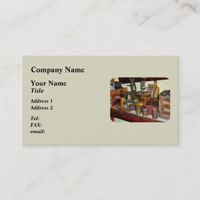 Varnish, Soap and Glue Business Card (Front)