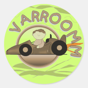 Varroomm Race Car Tshirts and Gifts Classic Round Sticker