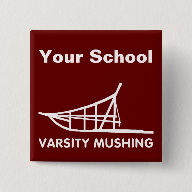 Varsity Mushing 15 Cm Square Badge (Front)