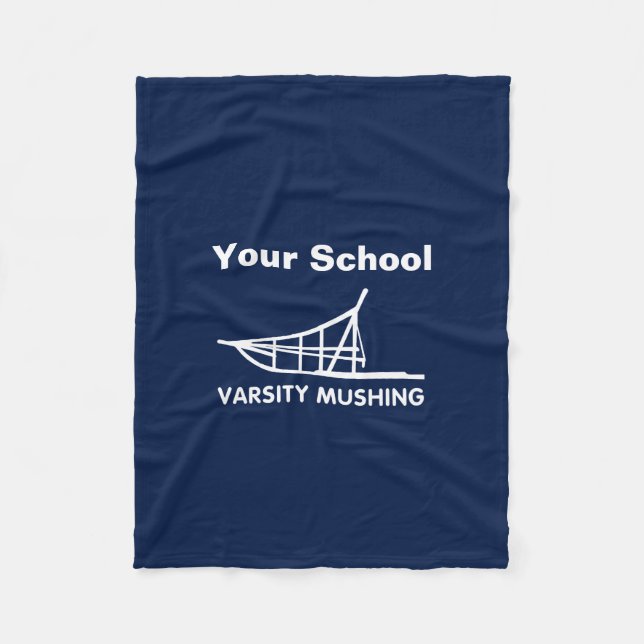 Varsity Mushing Fleece Blanket (Front)