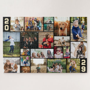 Varsity Numbers Big Photo Collage of Your Year Jigsaw Puzzle