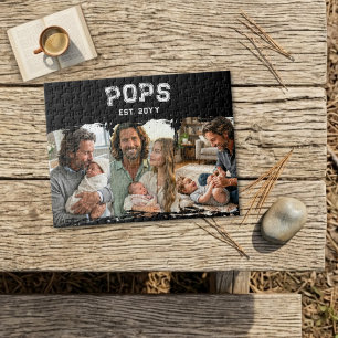 Varsity Pops 3 Photo Grandpa Nickname Est Year Jigsaw Puzzle