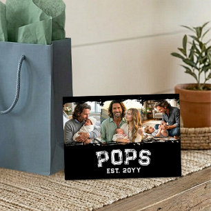 Varsity Pops 3 Photo Grandpa Nickname Est Year Thank You Card