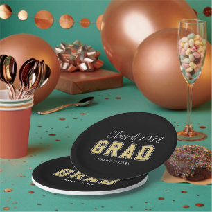 Varsity Pride EDITABLE COLOR Grad Party Plates