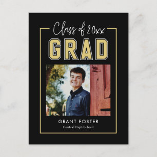 Varsity Pride Editable Colour Graduation Postcard