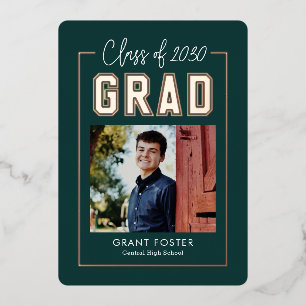 Varsity Pride Foil Graduation EDITABLE COLOR Foil 