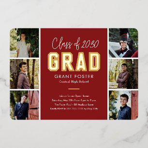 Varsity Pride Foil Graduation EDITABLE COLOR Foil 