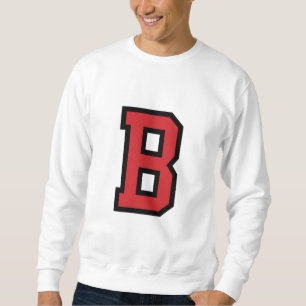 Varsity Sport Letter B Red Black Sweatshirt
