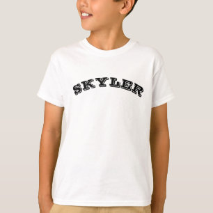 Varsity sports white black custom curved name cute T-Shirt