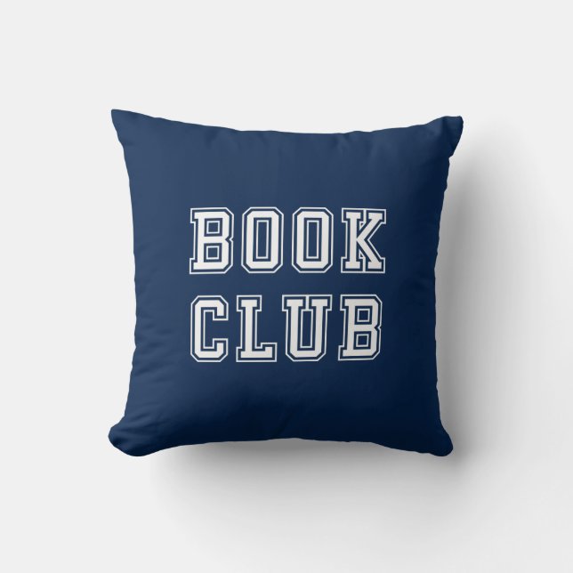 Varsity Style Book Club with Editable Colour Cushion (Front)