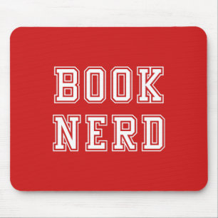 Varsity Style Book Nerd with Editable Colour Mouse Mat