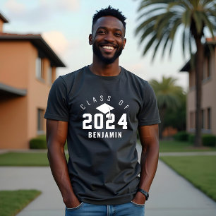 Varsity Style Graduate Class of 2022 Custom Name Tri-Blend Shirt