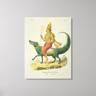 Varuna, God of the Oceans, engraved by Charles Eti Canvas Print