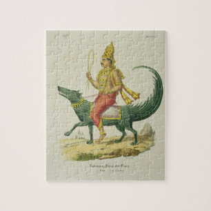 Varuna, God of the Oceans, engraved by Charles Eti Jigsaw Puzzle