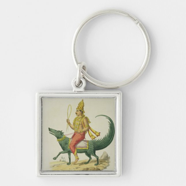 Varuna, God of the Oceans, engraved by Charles Eti Key Ring (Front)