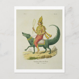 Varuna, God of the Oceans, engraved by Charles Eti Postcard