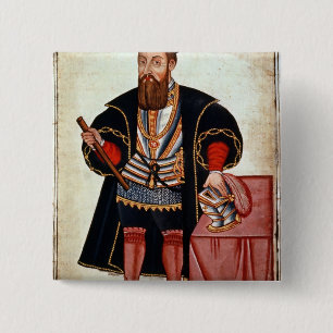 Vasco da Gama , illustration 15 Cm Square Badge