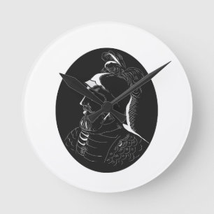 Vasco Nunez de Balboa Conquistador Woodcut Round Clock