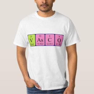 Vasco periodic table name shirt