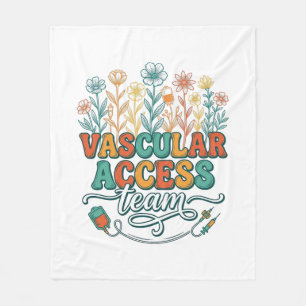 Vascular Access Team Floral Medical Shirt Design_1 Fleece Blanket