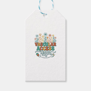 Vascular Access Team Floral Medical Shirt Design_1 Gift Tags
