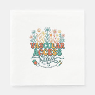 Vascular Access Team Floral Medical Shirt Design_1 Napkin