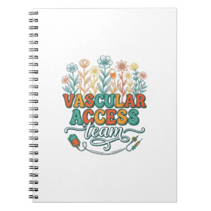Vascular Access Team Floral Medical Shirt Design_1 Notebook