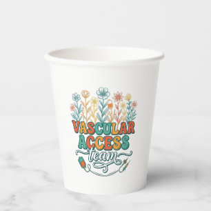 Vascular Access Team Floral Medical Shirt Design_1 Paper Cups