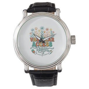 Vascular Access Team Floral Medical Shirt Design_1 Watch