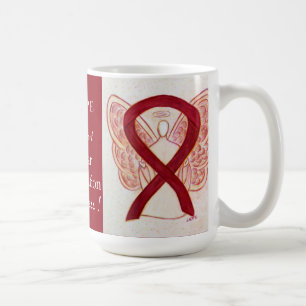 Vascular Malformation Awareness Ribbon Angel Mug