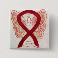 Vascular Malformation Awareness Ribbon Angel Pin