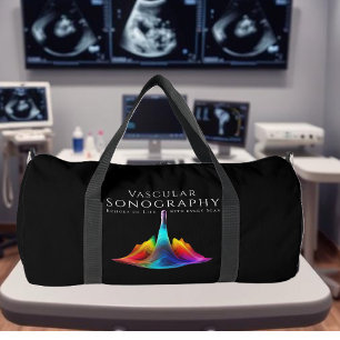 Vascular Sonographer-Colourful Ultrasound Waves Duffle Bag