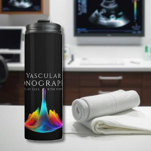 Vascular Sonographer-Colourful Ultrasound Waves Thermal Tumbler