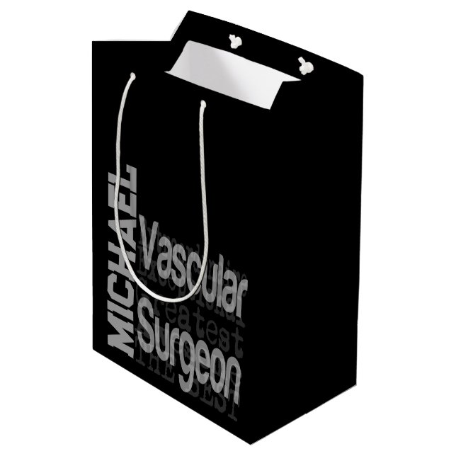 Vascular Surgeon Extraordinaire CUSTOM Medium Gift Bag (Back Angled)
